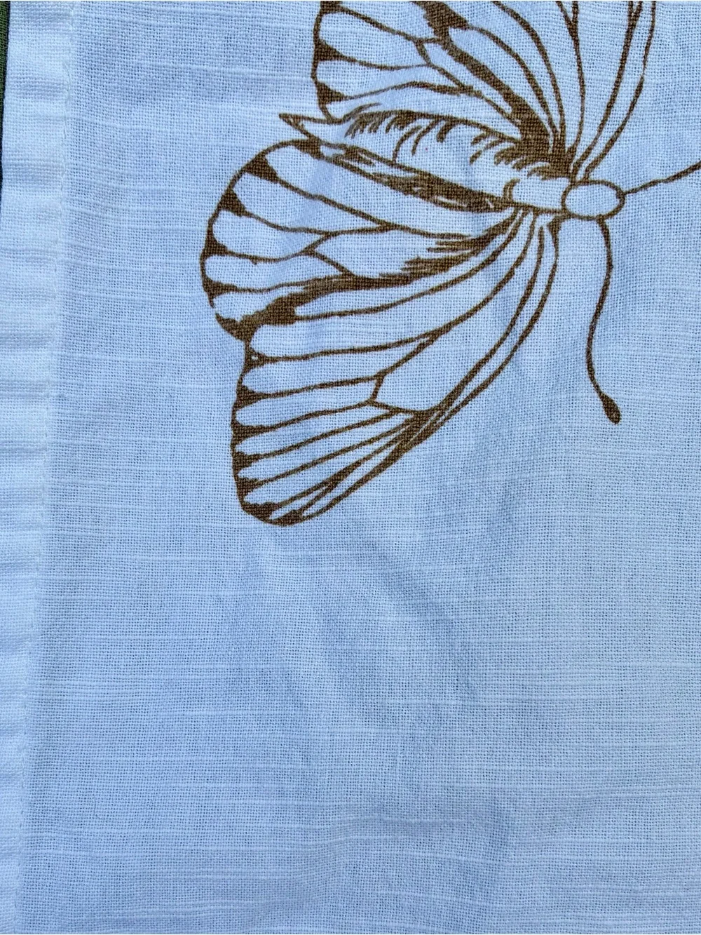 Blue and Brown Botanical Floral Cotton Kitchen Tea Towels Lennox 24x18”